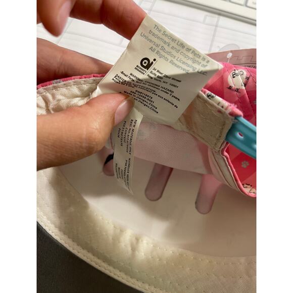 Secret Life Of Pets Girls Baseball Cap Snapback Hat Adjustable Pink Gray Kid NEW - Picture 8 of 9